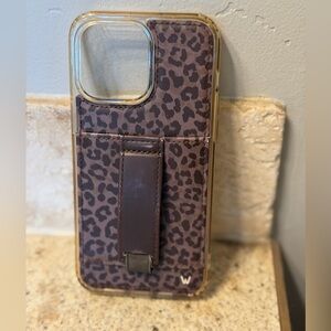 Wild Leopard Pattern Phone Case with Kickstand - Brown